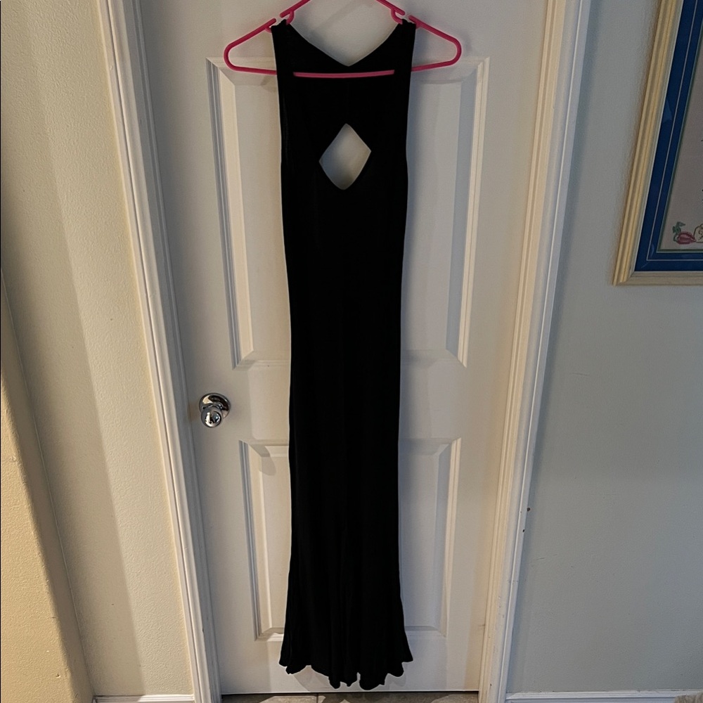 Foreign Exchange Black Maxi Dress with Cutout